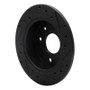 R1 86-88 Mazda RX-7 Rear Left Drilled & Slotted Black Brake Rotor