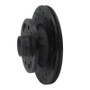 R1 84-85 Mazda RX-7 Front Right Drilled & Slotted Black Brake Rotor