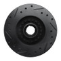 R1 84-85 Mazda RX-7 Front Right Drilled & Slotted Black Brake Rotor