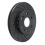R1 09-20 Chevrolet TAHOE Front Right Drilled & Slotted Black Brake Rotor