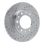 R1 76-89 Toyota Land Cruiser Front Left Drilled & Slotted Black Brake Rotor