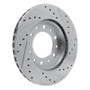 R1 76-89 Toyota Land Cruiser Front Left Drilled & Slotted Black Brake Rotor