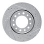 R1 76-89 Toyota Land Cruiser Front Left Drilled & Slotted Black Brake Rotor