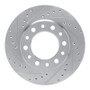 R1 76-89 Toyota Land Cruiser Front Left Drilled & Slotted Black Brake Rotor