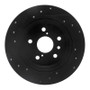 R1 18-24 Toyota Camry Rear Right Drilled & Slotted Black Brake Rotor