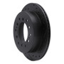 R1 10-24 Lexus GX460 Rear Right Drilled & Slotted Black Brake Rotor