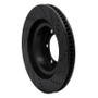 R1 10-24 Lexus GX460 Front Left Drilled & Slotted Black Brake Rotor