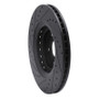 R1 08-21 Lexus RX350 Front Right Drilled & Slotted Black Brake Rotor