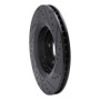 R1 08-21 Lexus NX200T Front Left Drilled & Slotted Black Brake Rotor