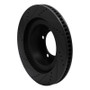 R1 07-22 Lexus LX570 Front Right Drilled & Slotted Black Brake Rotor