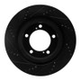 R1 07-22 Lexus LX570 Front Right Drilled & Slotted Black Brake Rotor