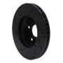 R1 05-15 Toyota Tacoma Front Right Drilled & Slotted Black Brake Rotor