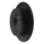 R1 04-05 Toyota RAV4 Rear Right Drilled & Slotted Black Brake Rotor
