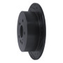 R1 04-09 Lexus RX330 Rear Right Drilled & Slotted Black Brake Rotor