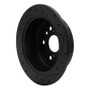 R1 04-09 Lexus RX350 Rear Left Drilled & Slotted Black Brake Rotor