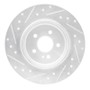 R1 00-05 Mercedes-Benz ML55 AMG Rear Right Drilled & Slotted Silver Brake Rotor