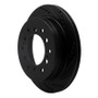 R1 01-09 Lexus GX470 Rear Right Drilled & Slotted Black Brake Rotor