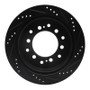 R1 01-09 Lexus GX470 Rear Left Drilled & Slotted Black Brake Rotor