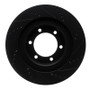 R1 03-09 Lexus GX470 Front Left Drilled & Slotted Black Brake Rotor