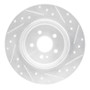 R1 00-05 Mercedes-Benz ML430 Rear Left Drilled & Slotted Silver Brake Rotor