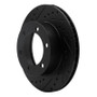 R1 95-04 Toyota Tacoma Front Left Drilled & Slotted Black Brake Rotor