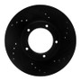 R1 95-04 Toyota Tacoma Front Right Drilled & Slotted Black Brake Rotor