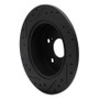 R1 99-03 Lexus RX300 Rear Right Drilled & Slotted Black Brake Rotor