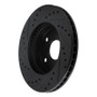 R1 91-96 Toyota Previa Front Right Drilled & Slotted Black Brake Rotor
