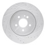 R1 98-05 Mercedes-Benz ML320 Front Left Drilled & Slotted Silver Brake Rotor
