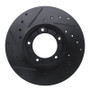 R1 85-92 Toyota Pickup Front Right Drilled & Slotted Black Brake Rotor
