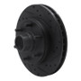 R1 88-96 Chevrolet C2500 Front Right Drilled & Slotted Black Brake Rotor