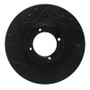 R1 84-85 Toyota Van Front Left Drilled & Slotted Black Brake Rotor