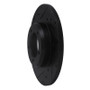 R1 75-83 Toyota Pickup Front Left Drilled & Slotted Black Brake Rotor