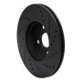 R1 12-18 Toyota Yaris (USA/Canada) Front Left Drilled & Slotted Black Brake Rotor