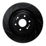 R1 19-25 Cadillac Escalade Front Left Drilled & Slotted Black Brake Rotor