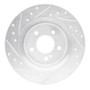 R1 12-20 Mercedes-Benz SLK250 Rear Right Drilled & Slotted Silver Brake Rotor