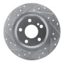 R1 12-20 Mercedes-Benz SLC300 Rear Left Drilled & Slotted Silver Brake Rotor