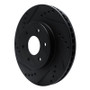R1 16-22 Nissan NP300 Frontier (Mexico) Front Left Drilled & Slotted Black Brake Rotor