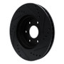 R1 16-22 Nissan NP300 Frontier (Mexico) Front Left Drilled & Slotted Black Brake Rotor