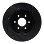 R1 16-22 Nissan NP300 Frontier (Mexico) Front Left Drilled & Slotted Black Brake Rotor