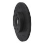 R1 00-05 Toyota MR2 Spyder Rear Right Drilled & Slotted Black Brake Rotor