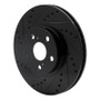 R1 00-10 Pontiac Vibe Front Left Drilled & Slotted Black Brake Rotor
