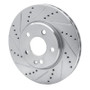 R1 06-11 Mercedes-Benz B200 Front Left Drilled & Slotted Silver Brake Rotor