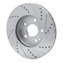 R1 06-11 Mercedes-Benz B200 Front Left Drilled & Slotted Silver Brake Rotor