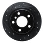 R1 12-18 BMW 118i (Mexico) Rear Left Drilled & Slotted Black Brake Rotor