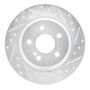 R1 07-13 Mercedes-Benz CL550 Rear Right Drilled & Slotted Silver Brake Rotor