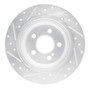 R1 07-13 Mercedes-Benz CL550 Rear Right Drilled & Slotted Silver Brake Rotor