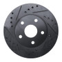 R1 92-95 Toyota MR2 Front Left Drilled & Slotted Black Brake Rotor