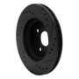 R1 93-02 Chevrolet Prizm Front Left Drilled & Slotted Black Brake Rotor