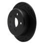 R1 92-03 Lexus ES300 Rear Left Drilled & Slotted Black Brake Rotor